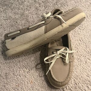 Sperry Women's Beige and Cream Boat Shoes